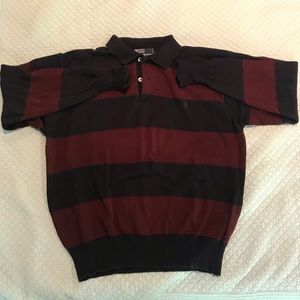 Polo maroon and navy thin collared sweater